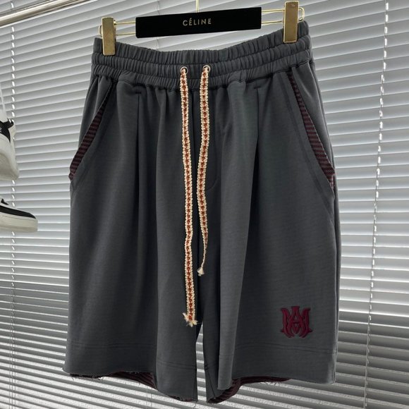 AMIRI embroidered logo loose border shorts
